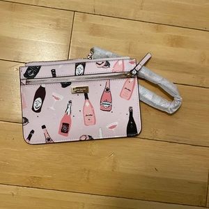 NWT Kate Spade champagne clutch